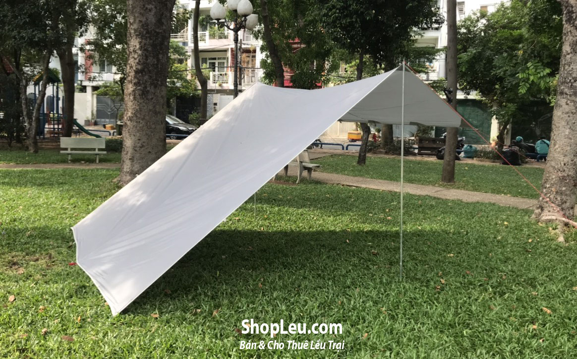 mái che chống mưa tạt cho lều với tấm tăng 3m x 4m